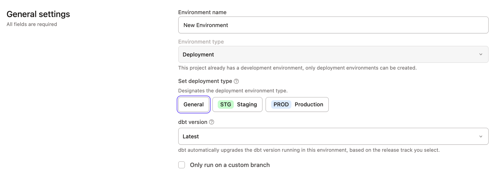 Navigate to Deploy ->  Environments to create a deployment environment